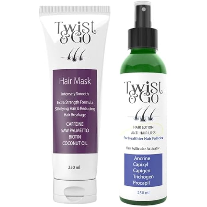 Twist & Go ANTI-HAIR LOSS LOTION 250 ML + Twist & Go Hair Mask 250GM - Image 1